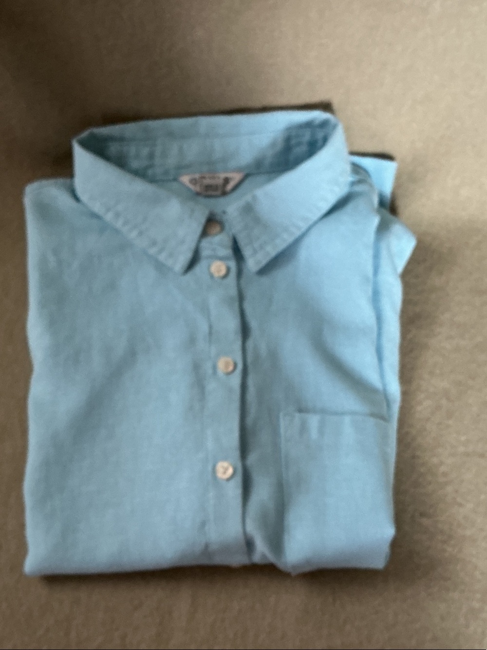 Orvis Light Blue Casual Button-Down Shirt